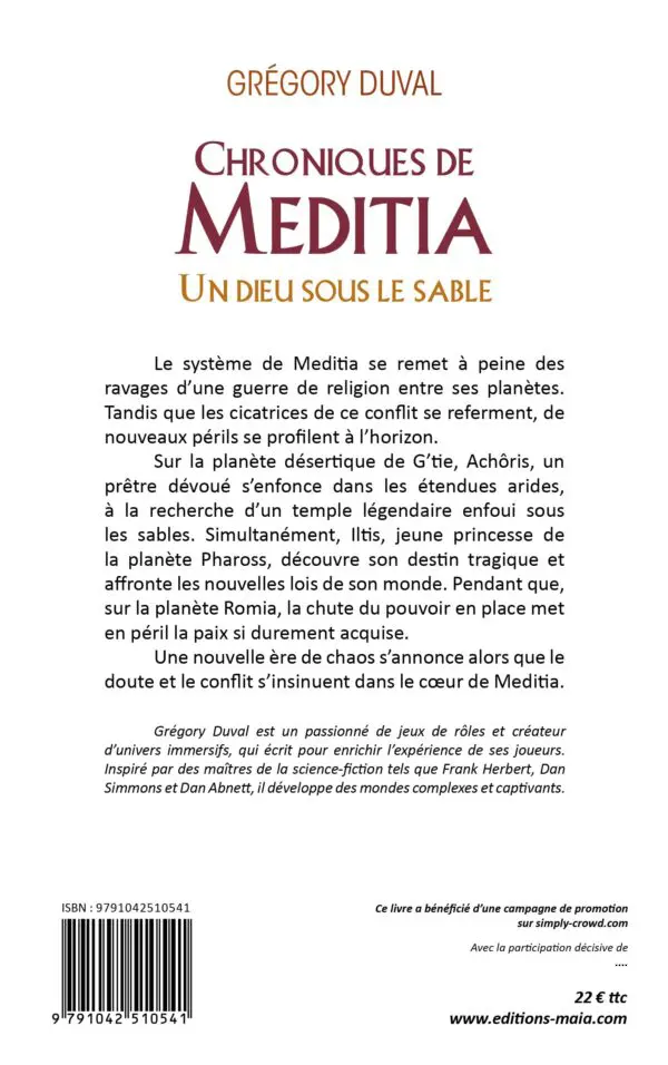 Chroniques de Meditia : un Dieu sous le Sable